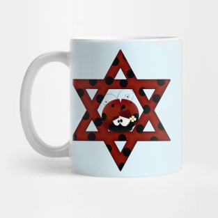 Jewish Ladybug Star of David Mug